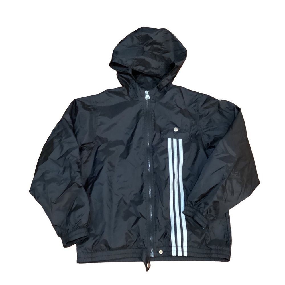 Adidas Girls Windbreaker Jacket Full Zip Large L hooded